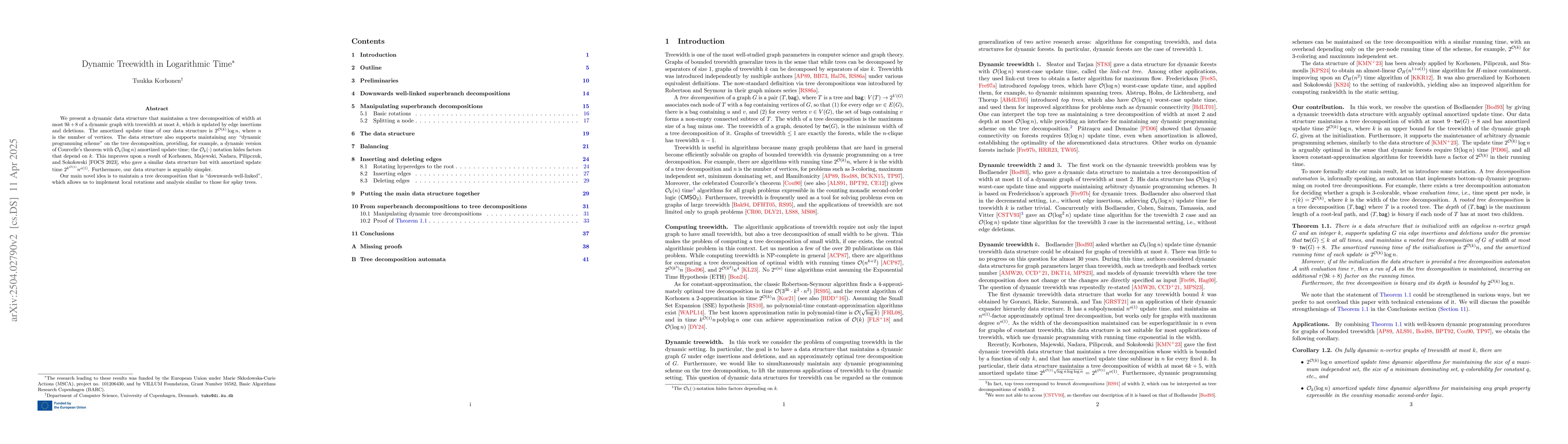 Thumbnail for Dynamic Treewidth in Logarithmic Time