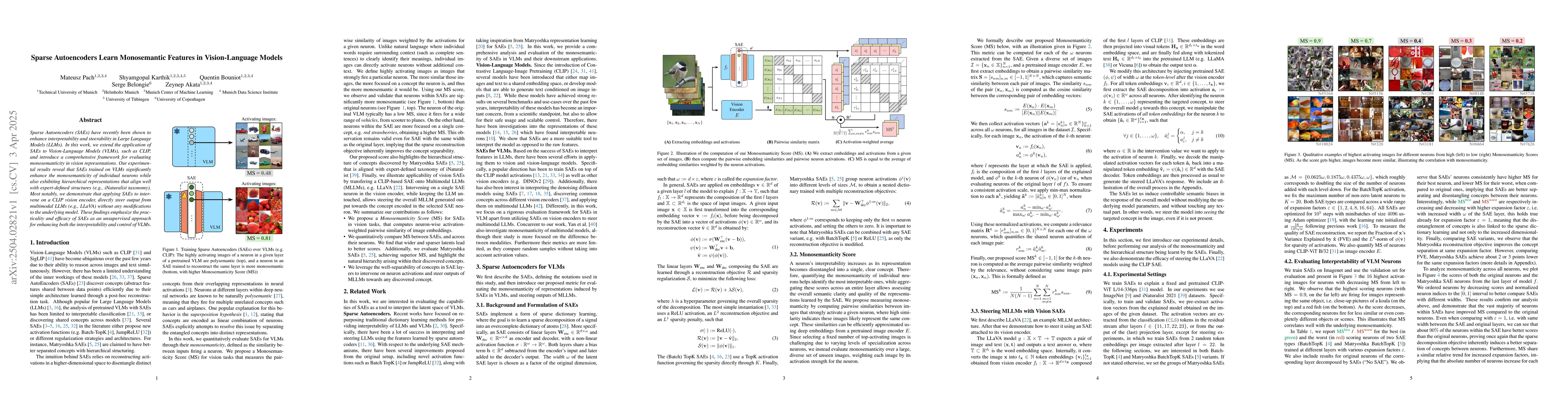 Thumbnail for Sparse Autoencoders Learn Monosemantic Features in Vision-Language
  Models