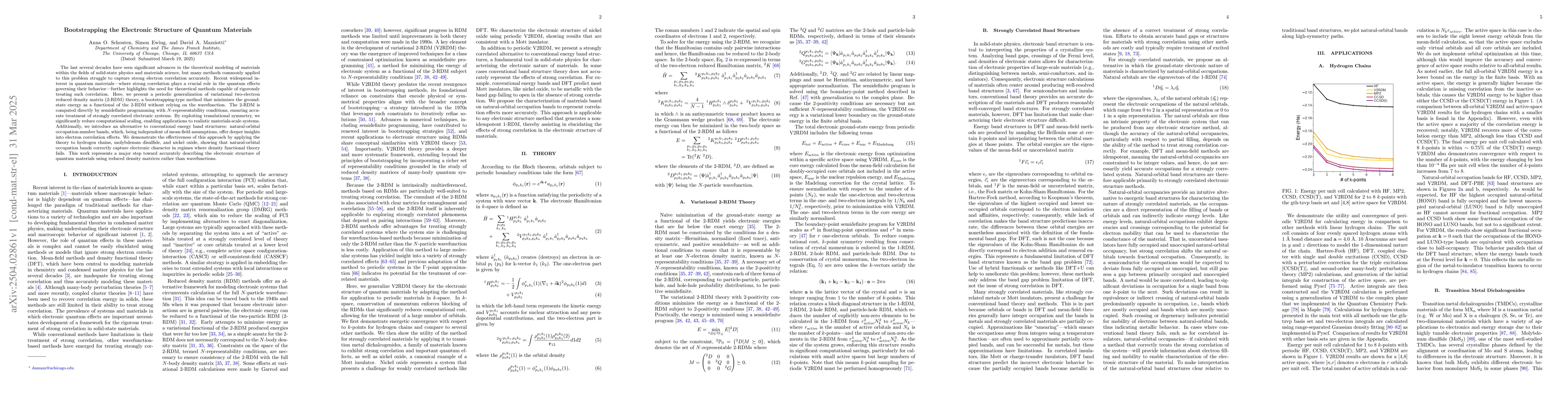 Thumbnail for Bootstrapping the Electronic Structure of Quantum Materials