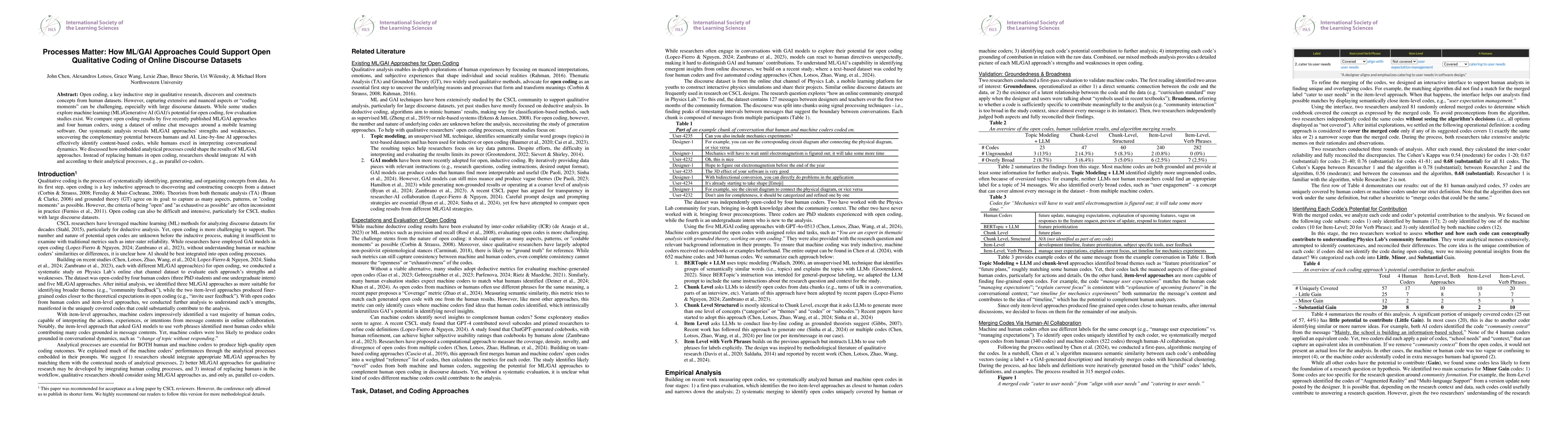 Thumbnail for Processes Matter: How ML/GAI Approaches Could Support Open Qualitative
  Coding of Online Discourse Datasets