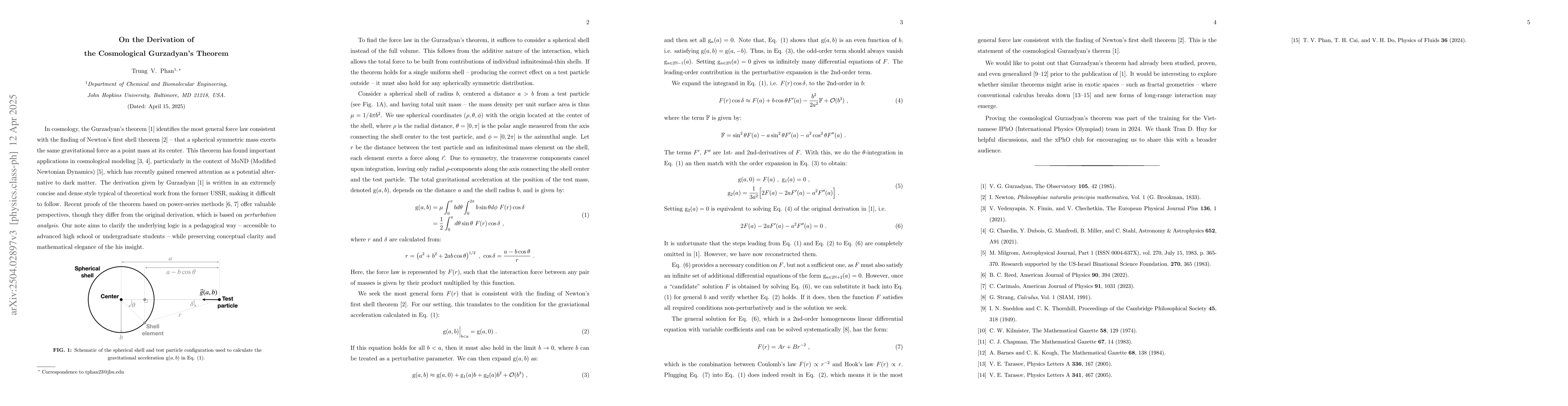 Thumbnail for On the Derivation of the Cosmological Gurzadyan's Theorem