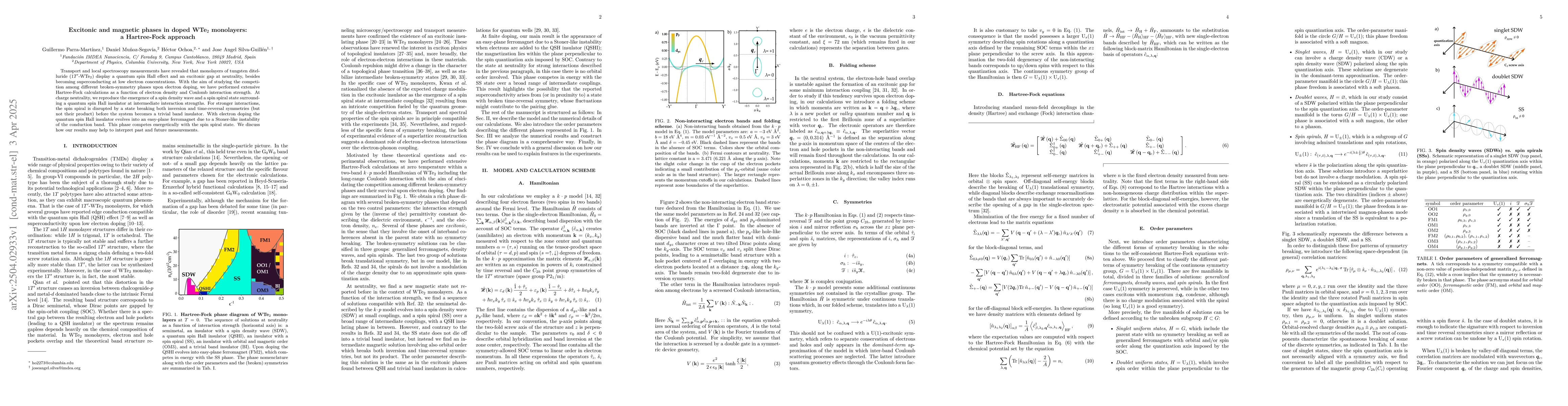 Thumbnail for Excitonic and magnetic phases in doped WTe$_2$ monolayers: a
  Hartree-Fock approach