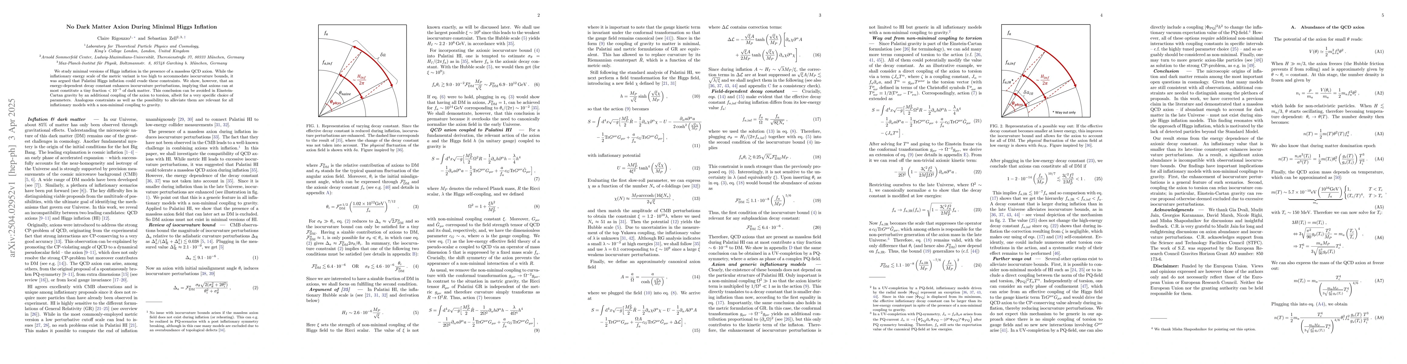 Thumbnail for No Dark Matter Axion During Minimal Higgs Inflation