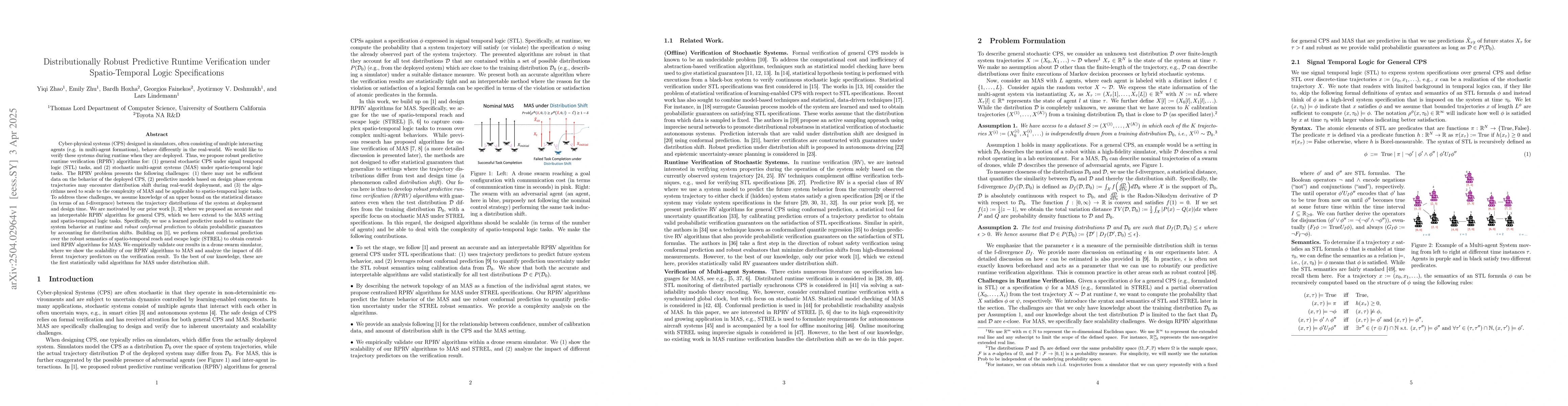Thumbnail for Distributionally Robust Predictive Runtime Verification under
  Spatio-Temporal Logic Specifications