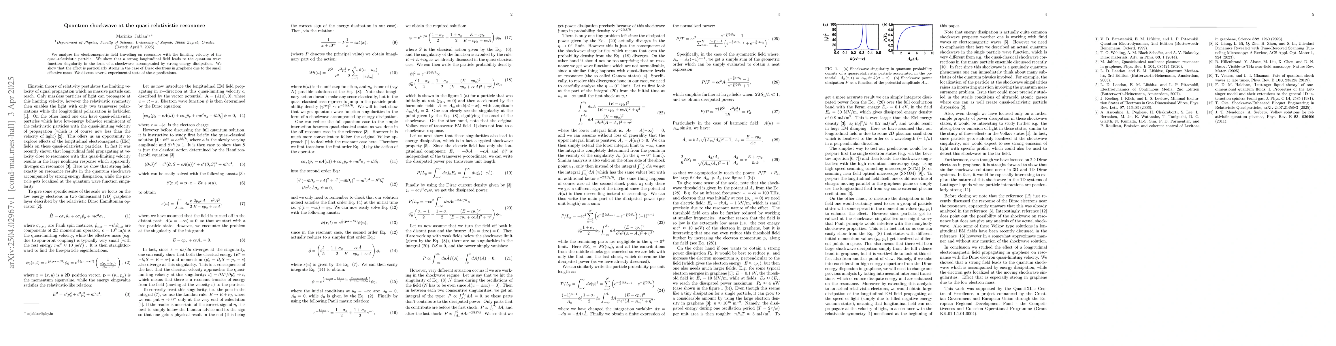 Thumbnail for Quantum shockwave at the quasi-relativistic resonance