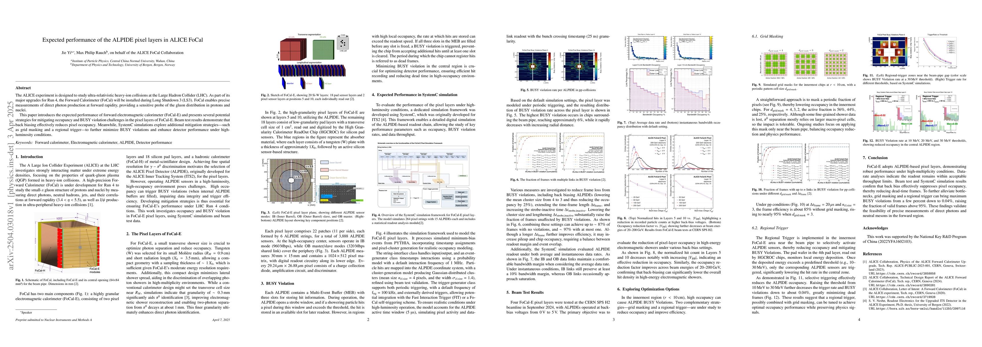 Thumbnail for Expected performance of the ALPIDE pixel layers in ALICE FoCal