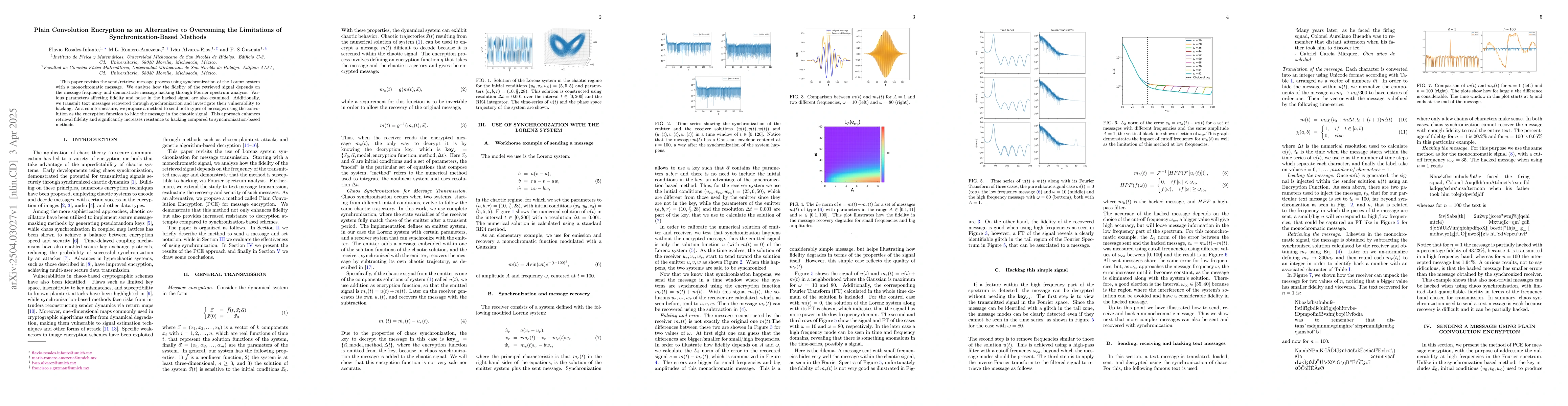 Thumbnail for Plain Convolution Encryption as an Alternative to Overcoming the
  Limitations of Synchronization-Based Methods
