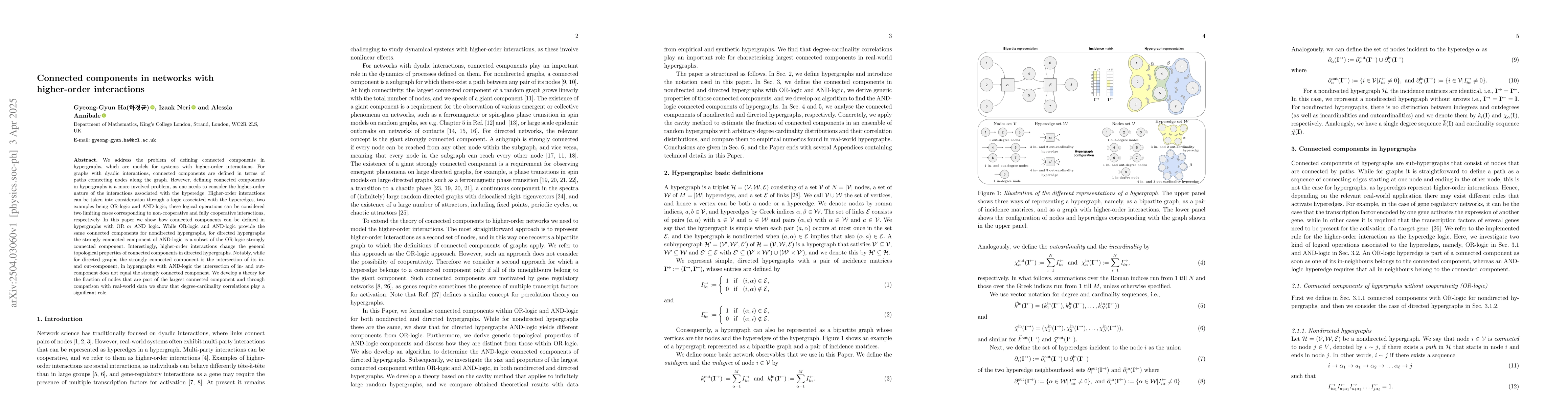 Thumbnail for Connected components in networks with higher-order interactions