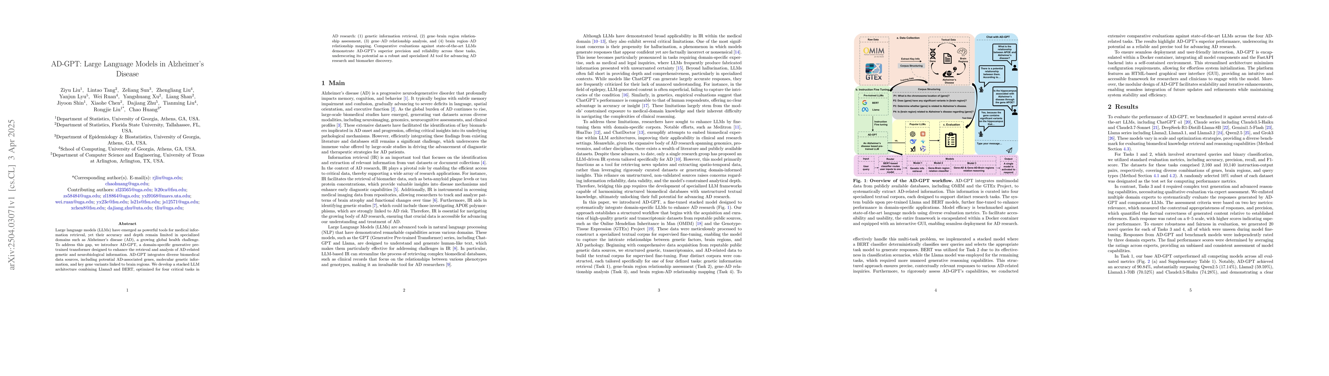 Thumbnail for AD-GPT: Large Language Models in Alzheimer's Disease