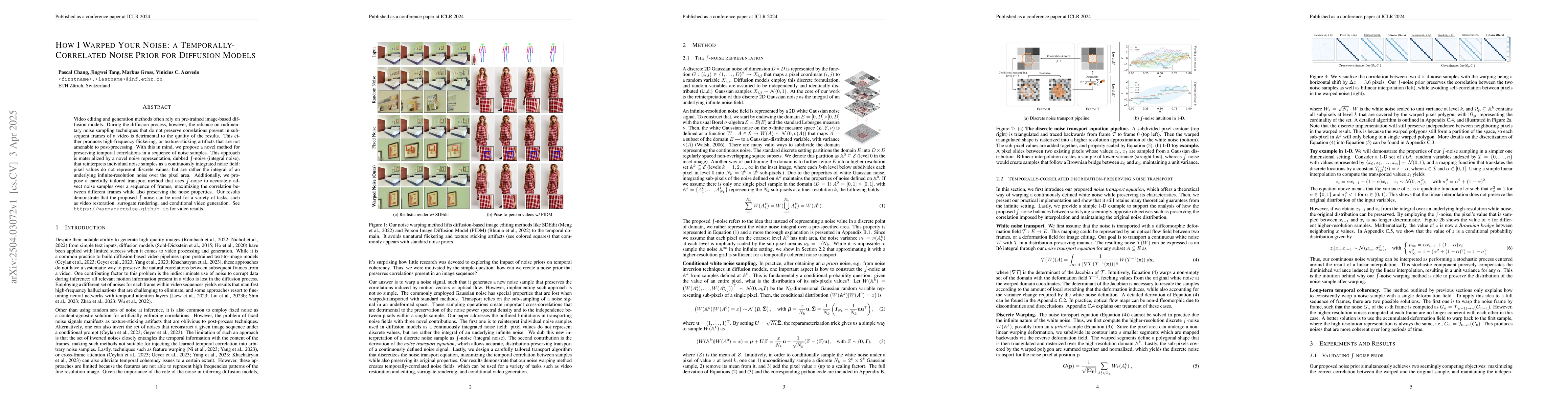 Thumbnail for How I Warped Your Noise: a Temporally-Correlated Noise Prior for
  Diffusion Models