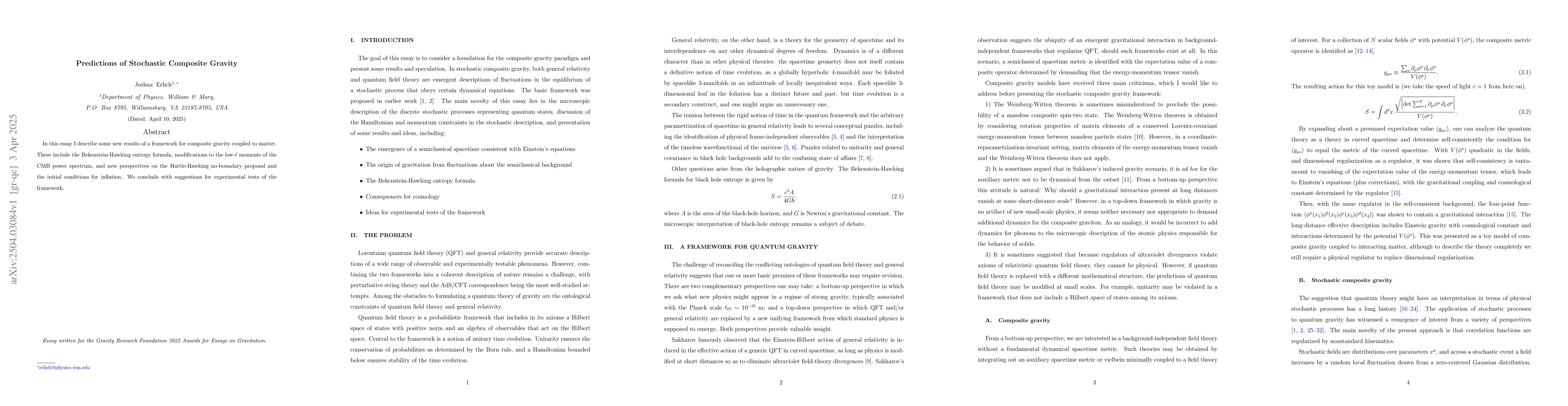 Thumbnail for Predictions of Stochastic Composite Gravity