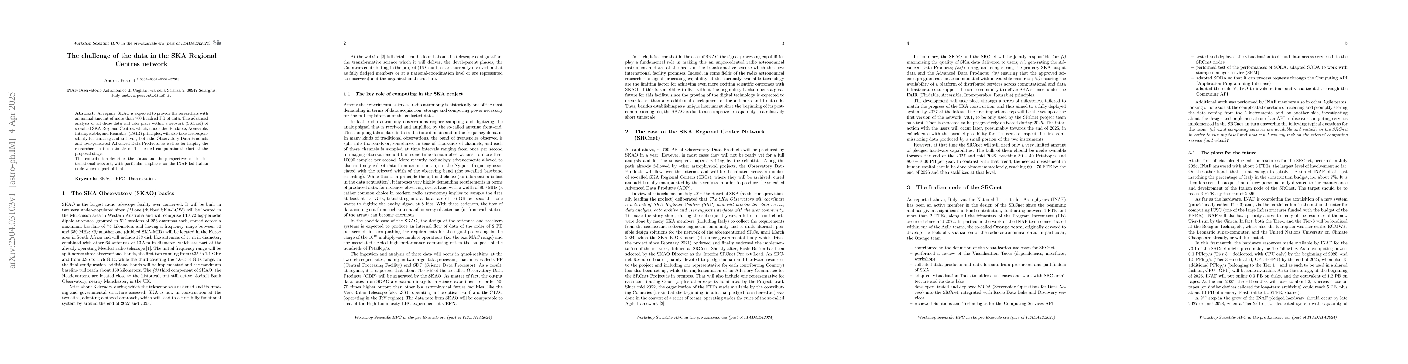 Thumbnail for The challenge of the data in the SRCnetwork