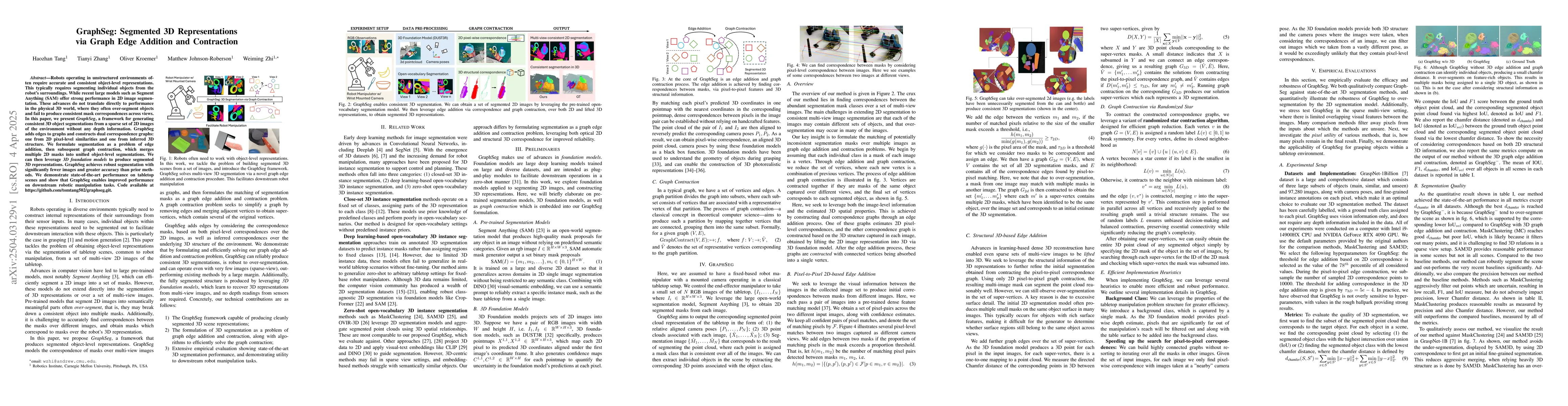 Thumbnail for GraphSeg: Segmented 3D Representations via Graph Edge Addition and
  Contraction