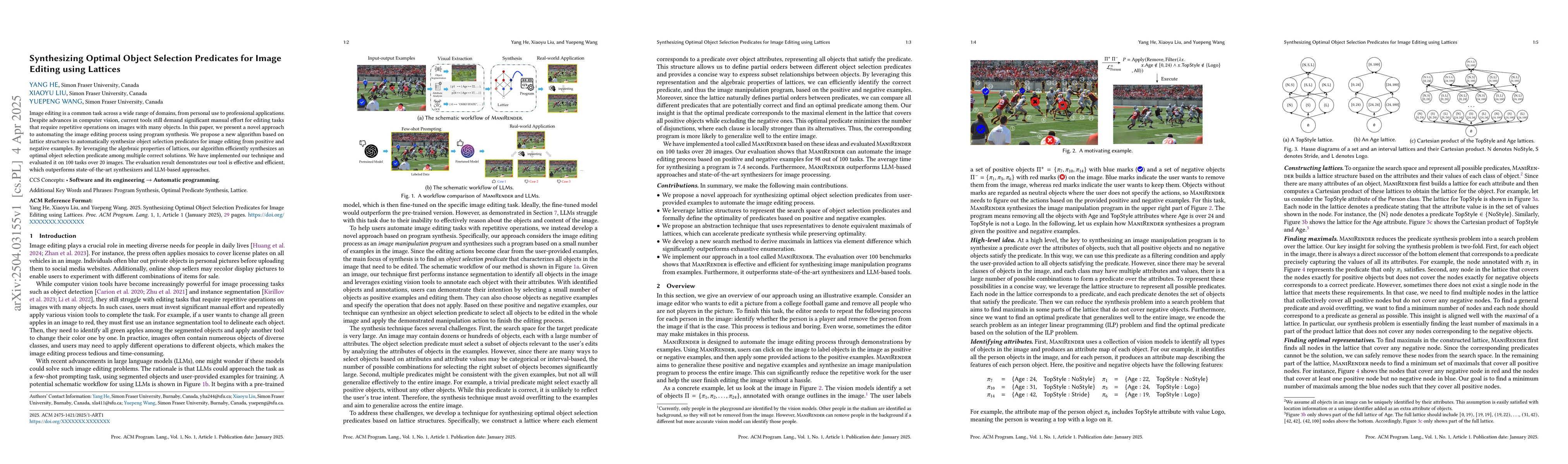 Thumbnail for Synthesizing Optimal Object Selection Predicates for Image Editing using
  Lattices