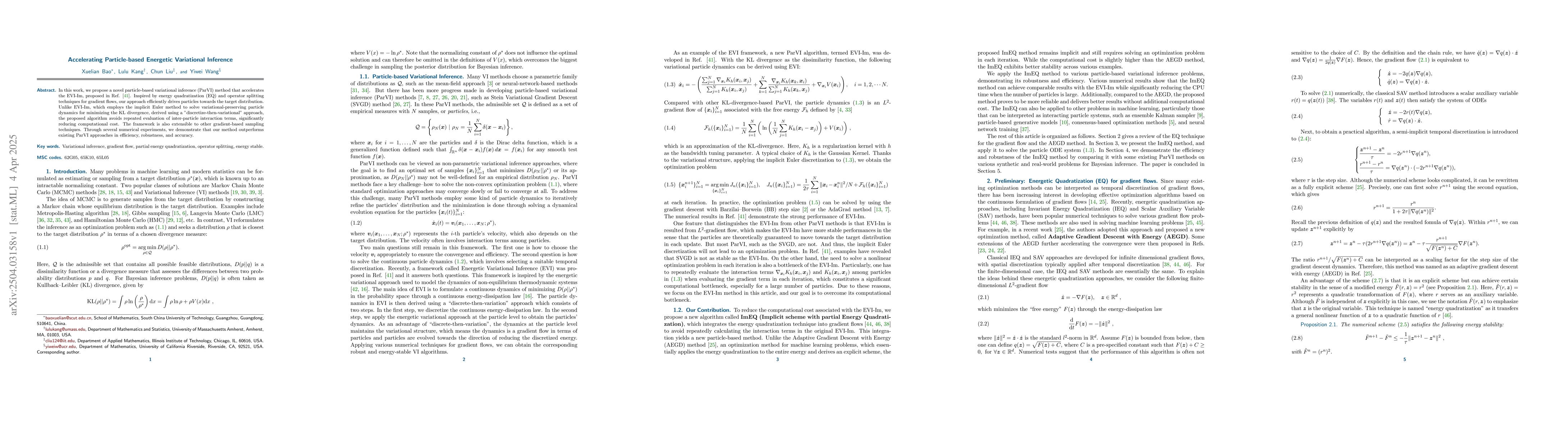 Thumbnail for Accelerating Particle-based Energetic Variational Inference