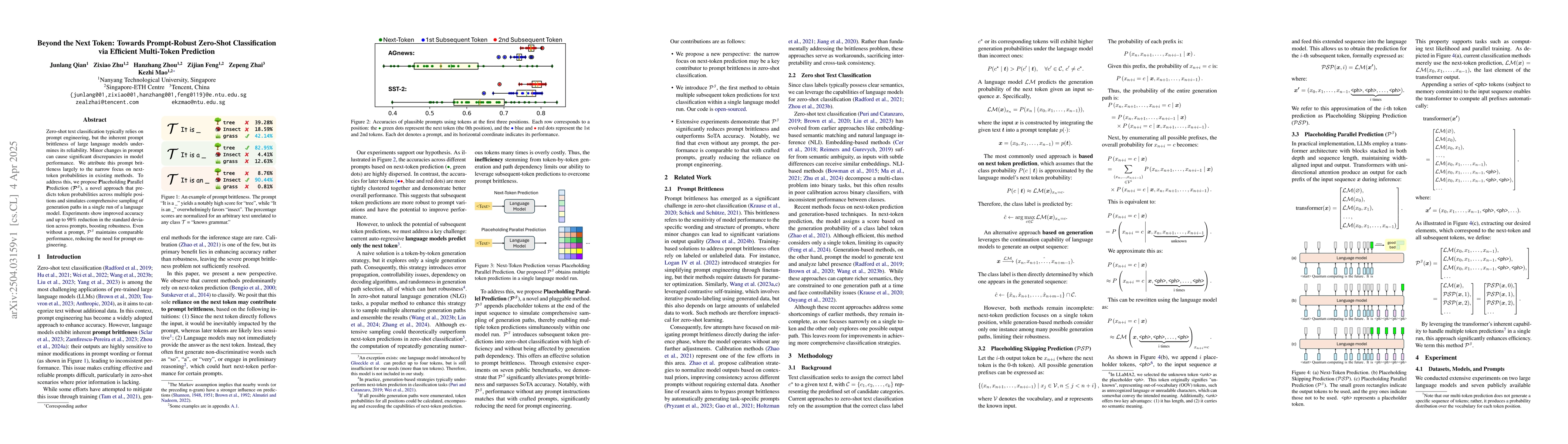 Thumbnail for Beyond the Next Token: Towards Prompt-Robust Zero-Shot Classification
  via Efficient Multi-Token Prediction