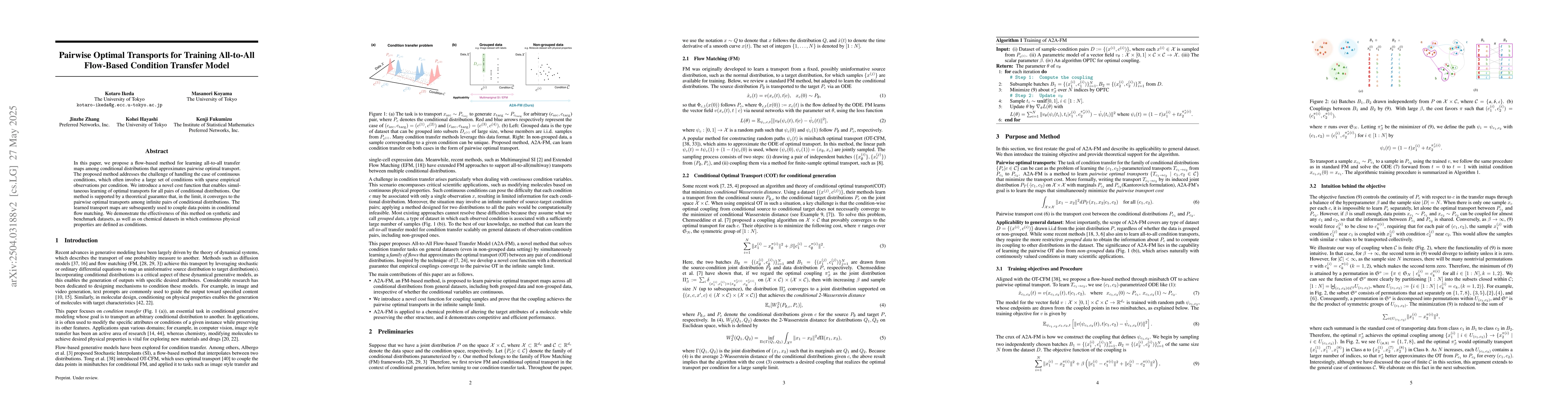 Thumbnail for Pairwise Optimal Transports for Training All-to-All Flow-Based Condition
  Transfer Model