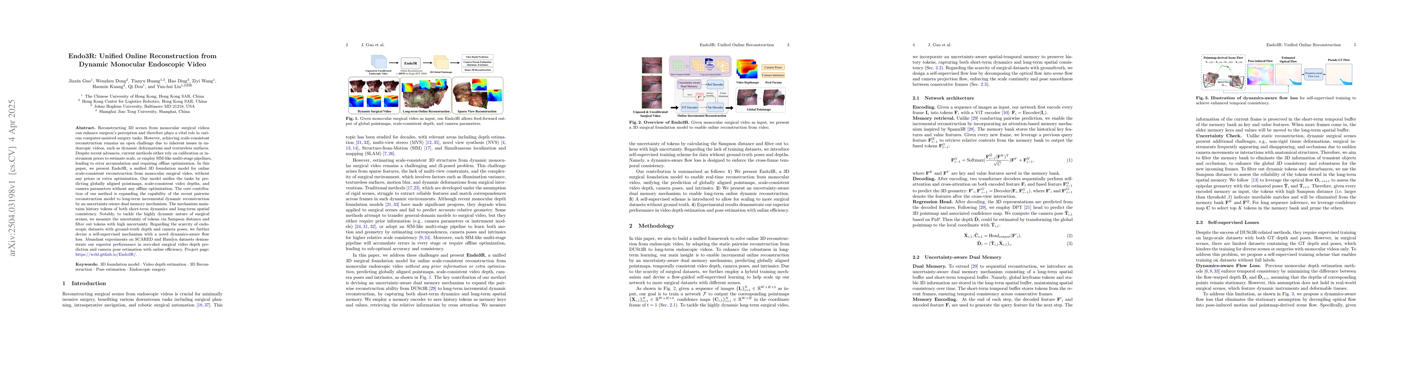 Thumbnail for Endo3R: Unified Online Reconstruction from Dynamic Monocular Endoscopic
  Video