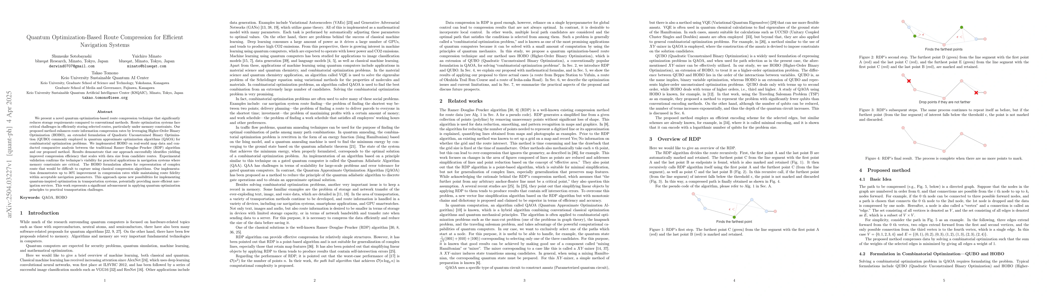 Thumbnail for Quantum Optimization-Based Route Compression for Efficient Navigation
  Systems
