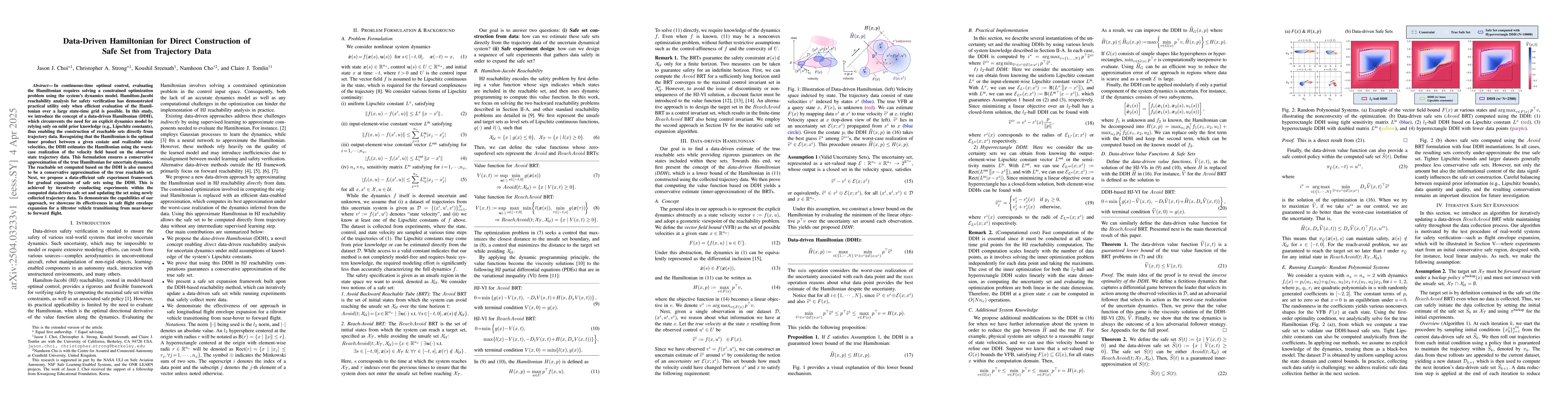 Thumbnail for Data-Driven Hamiltonian for Direct Construction of Safe Set from
  Trajectory Data