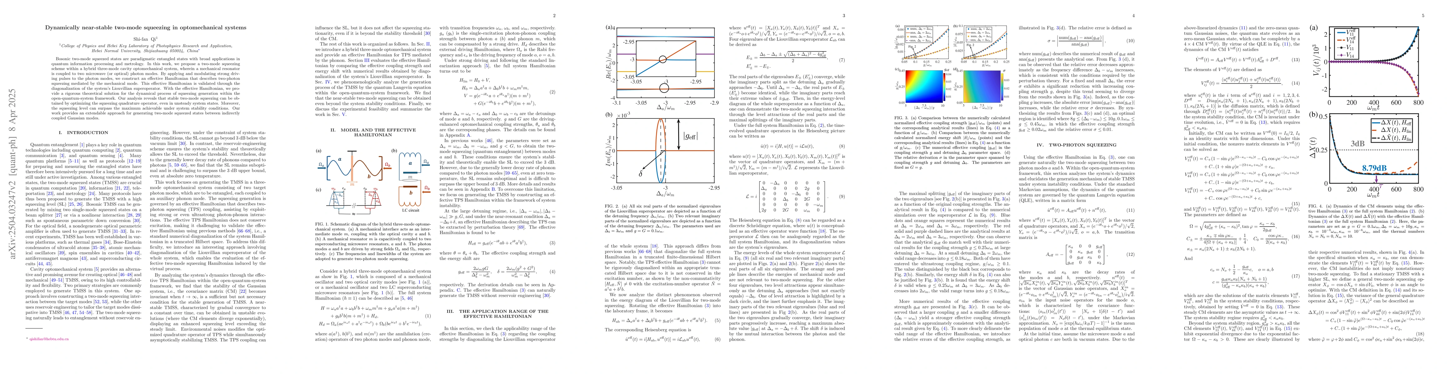 Thumbnail for Dynamically near-stable two-mode squeezing in optomechanical systems