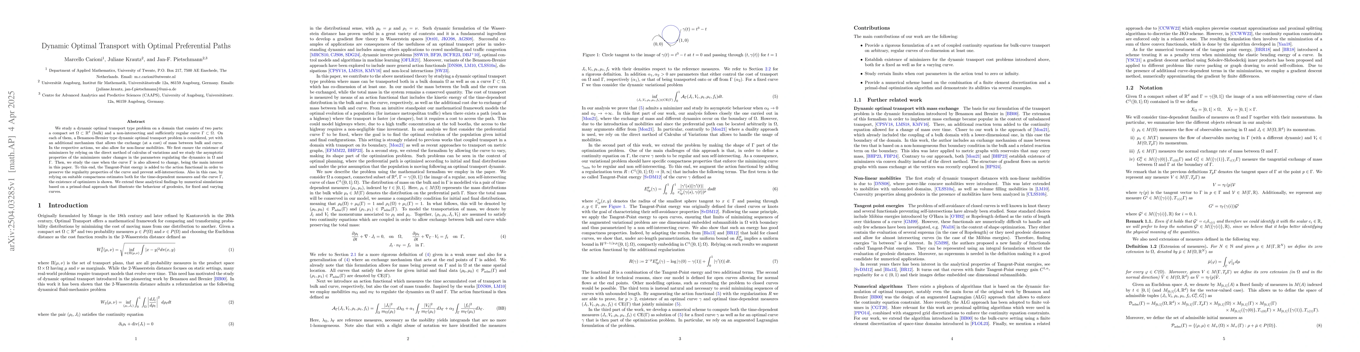 Thumbnail for Dynamic Optimal Transport with Optimal Preferential Paths