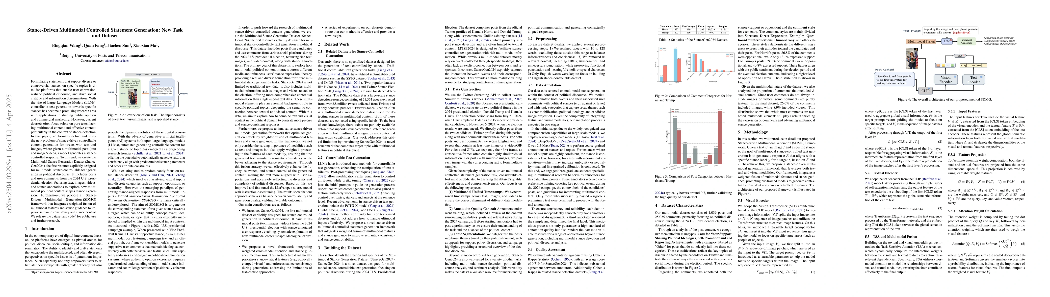Thumbnail for Stance-Driven Multimodal Controlled Statement Generation: New Dataset
  and Task