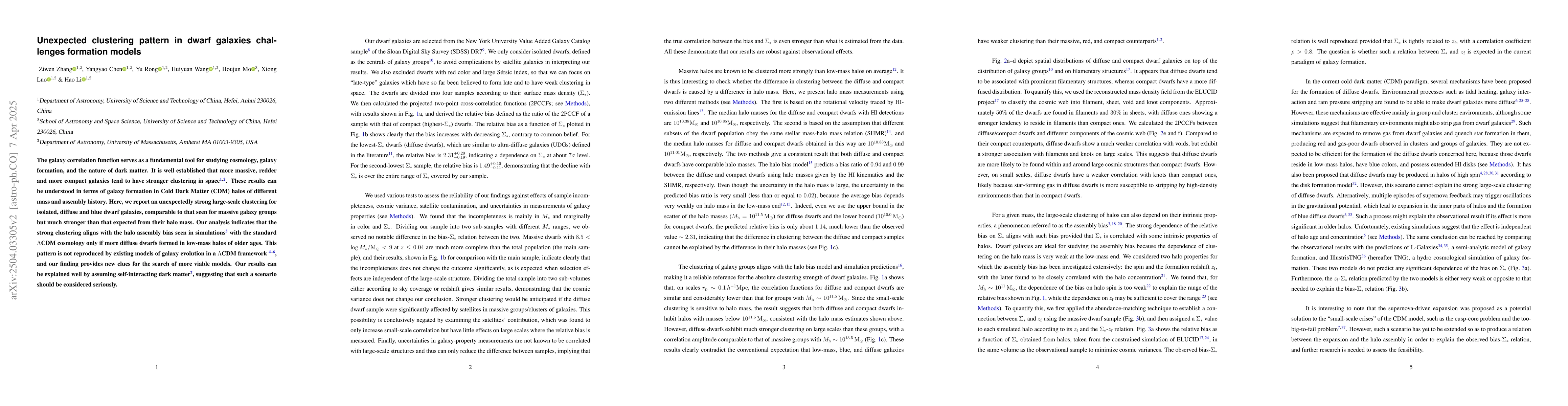 Thumbnail for Unexpected clustering pattern in dwarf galaxies challenges formation
  models