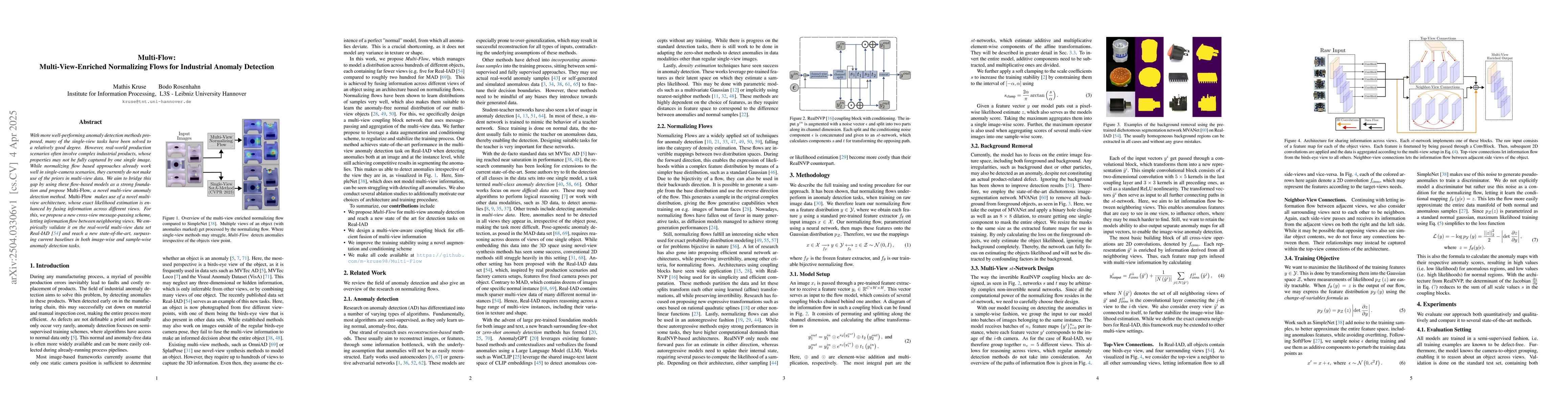 Thumbnail for Multi-Flow: Multi-View-Enriched Normalizing Flows for Industrial Anomaly
  Detection