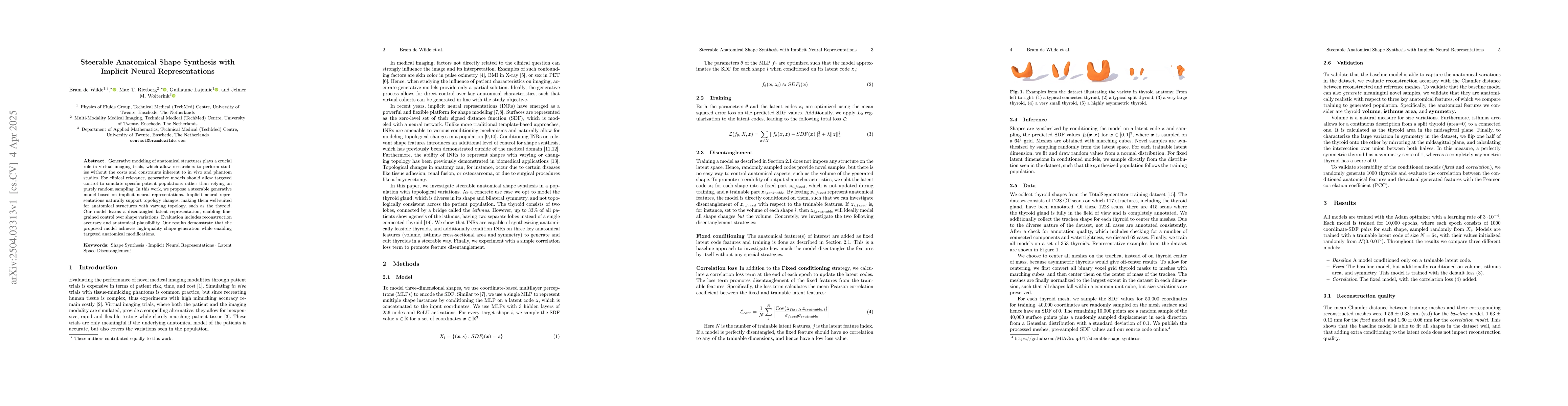 Thumbnail for Steerable Anatomical Shape Synthesis with Implicit Neural
  Representations