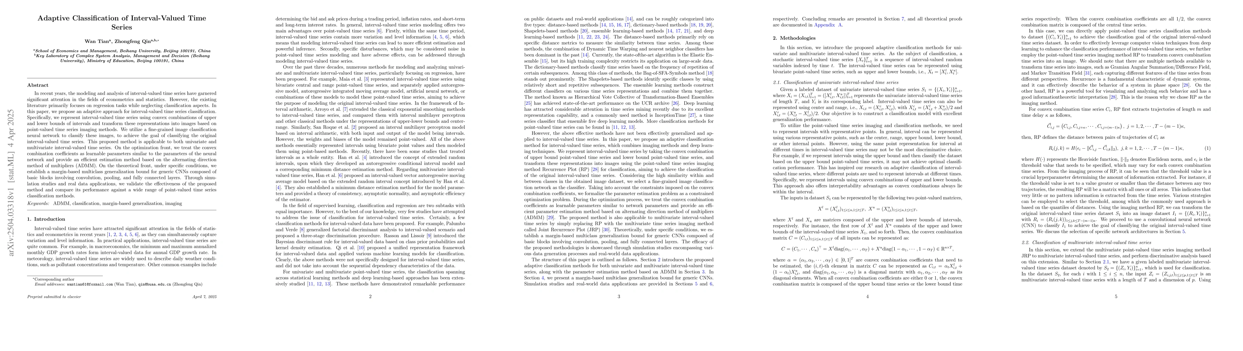 Thumbnail for Adaptive Classification of Interval-Valued Time Series