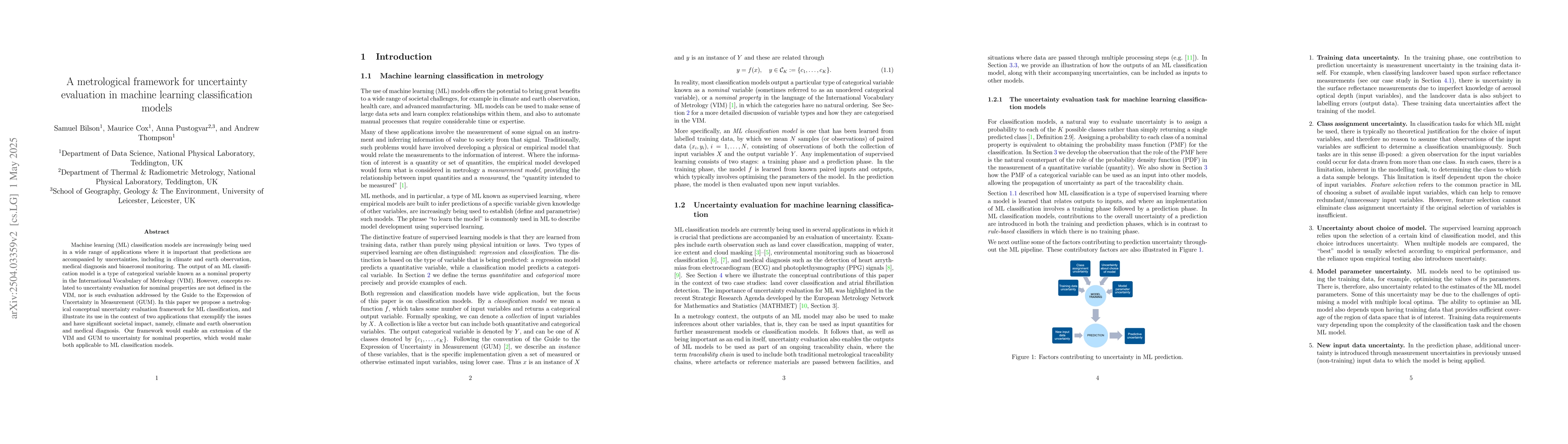 Thumbnail for A metrological framework for uncertainty evaluation in machine learning
  classification models