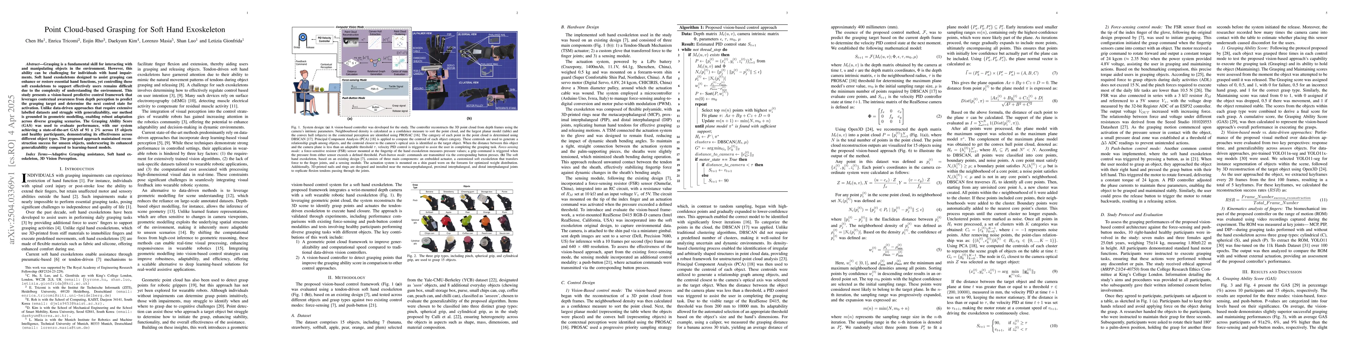 Thumbnail for Point Cloud-based Grasping for Soft Hand Exoskeleton