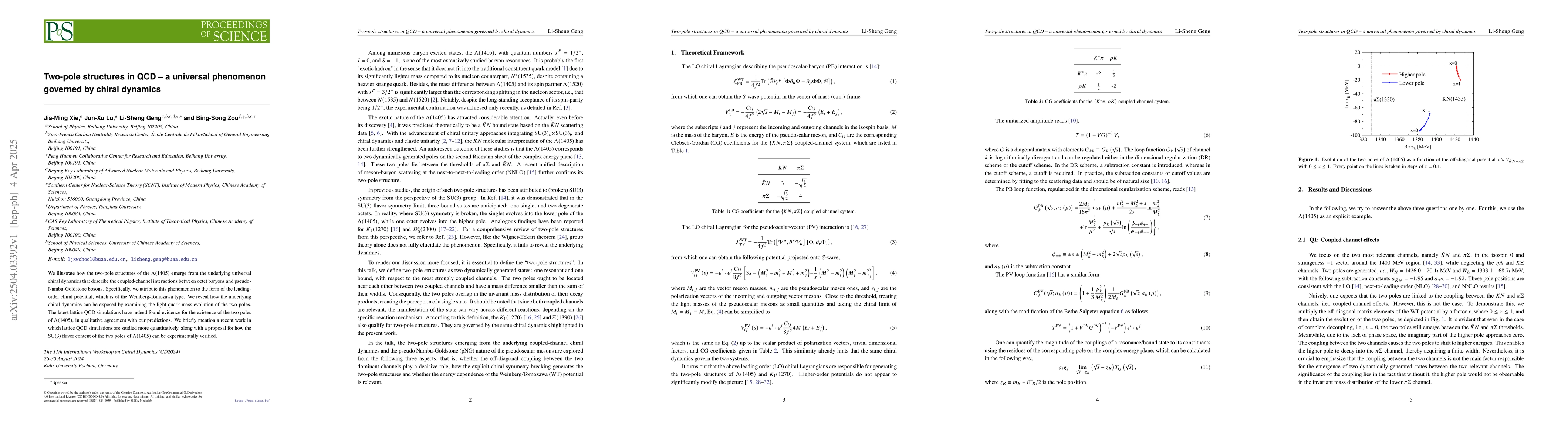 Thumbnail for Two-pole structures in QCD -- a universal phenomenon governed by chiral
  dynamics