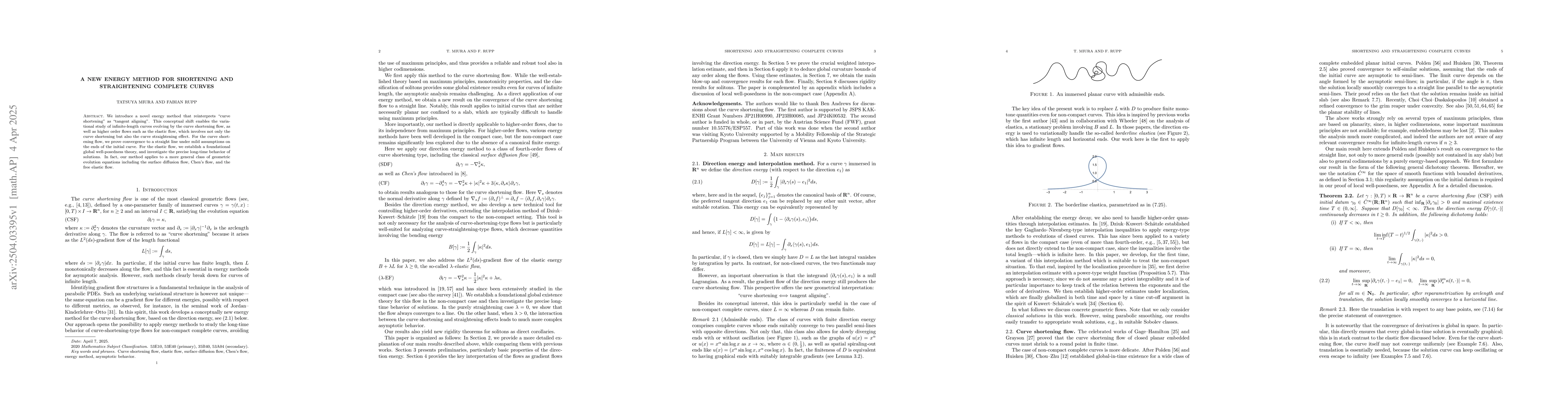 Thumbnail for A new energy method for shortening and straightening complete curves
