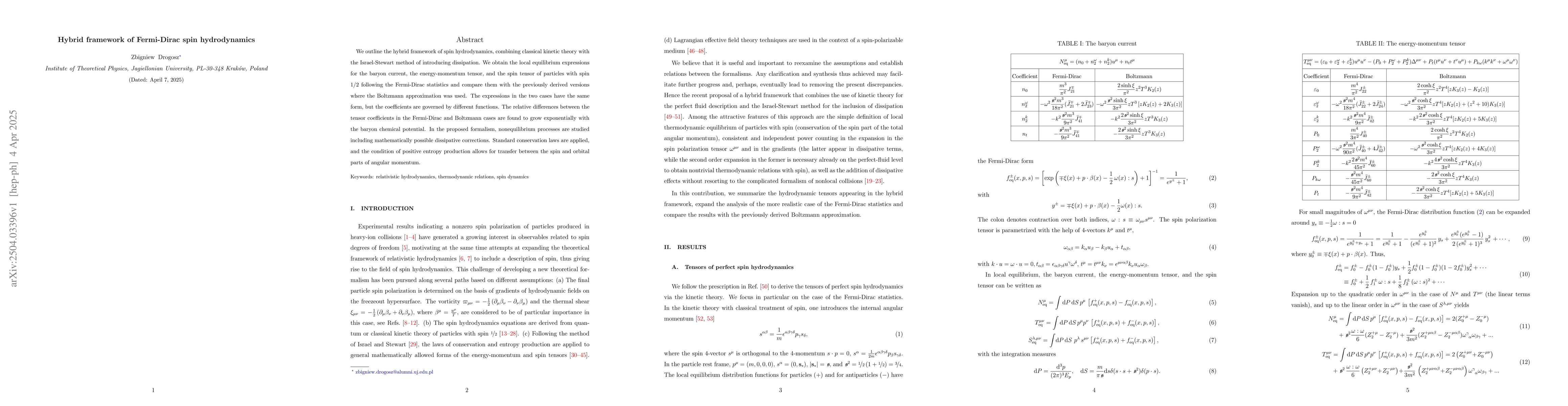 Thumbnail for Hybrid framework of Fermi-Dirac spin hydrodynamics