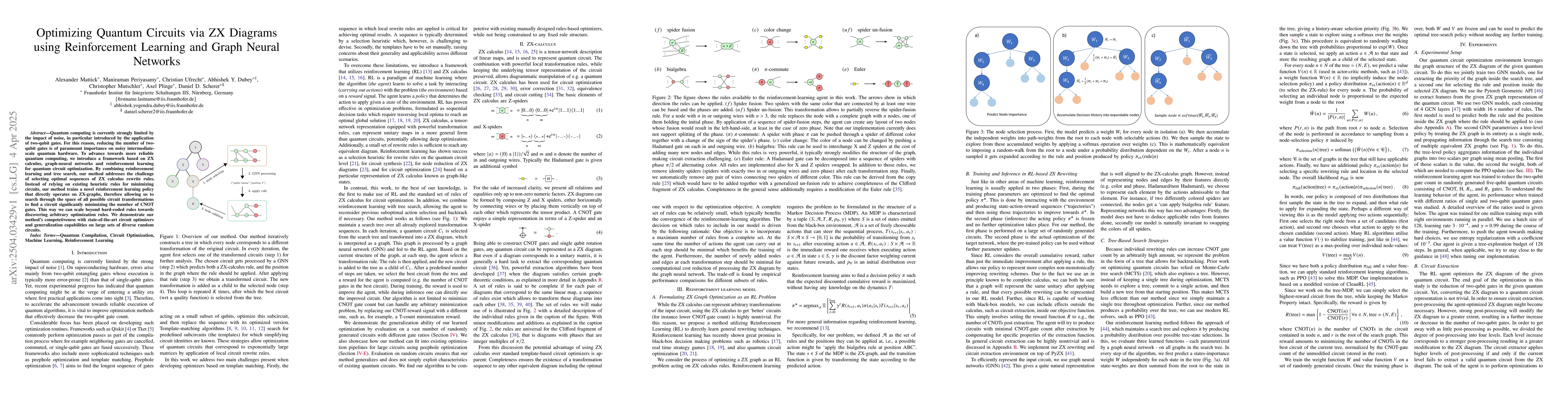 Thumbnail for Optimizing Quantum Circuits via ZX Diagrams using Reinforcement Learning
  and Graph Neural Networks