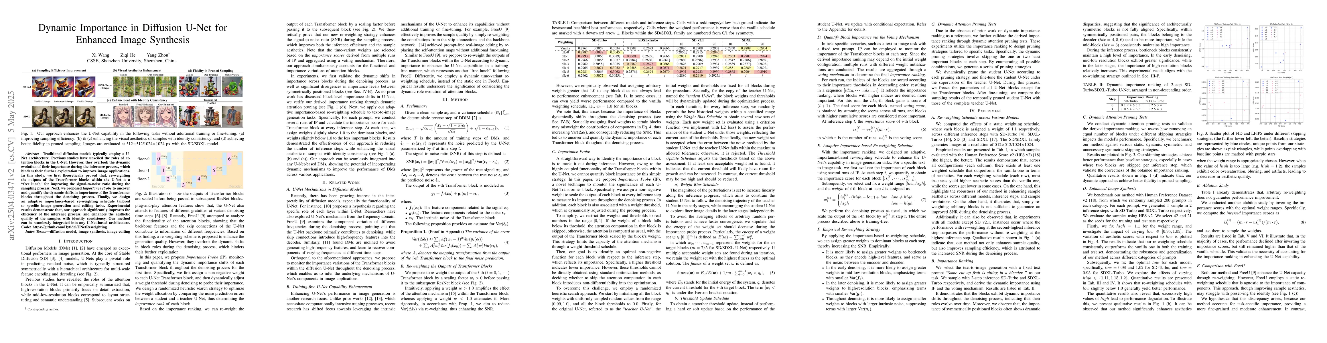 Thumbnail for Dynamic Importance in Diffusion U-Net for Enhanced Image Synthesis