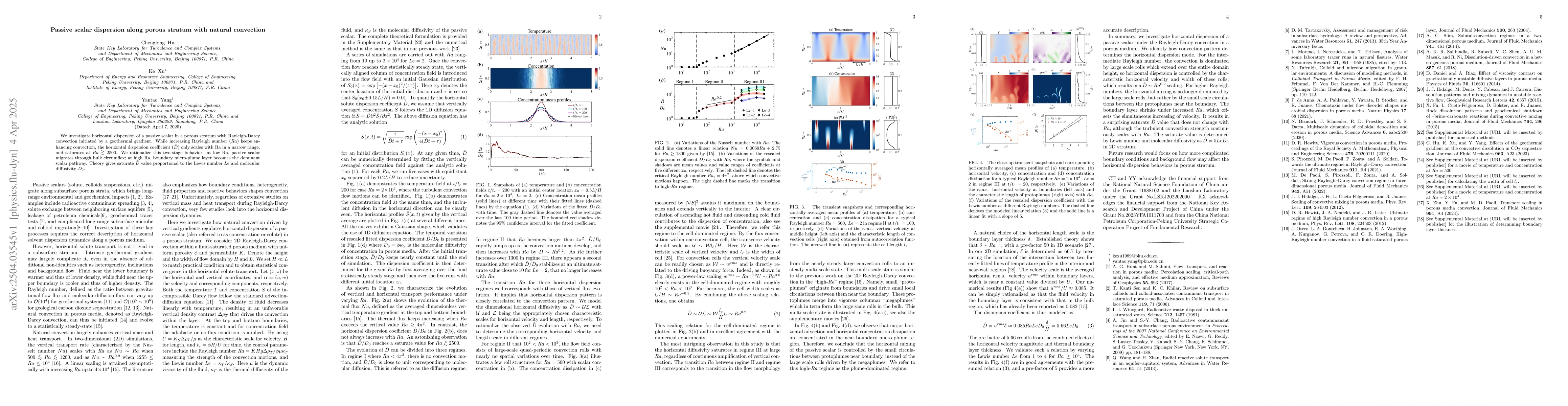 Thumbnail for Passive scalar dispersion along porous stratum with natural convection
