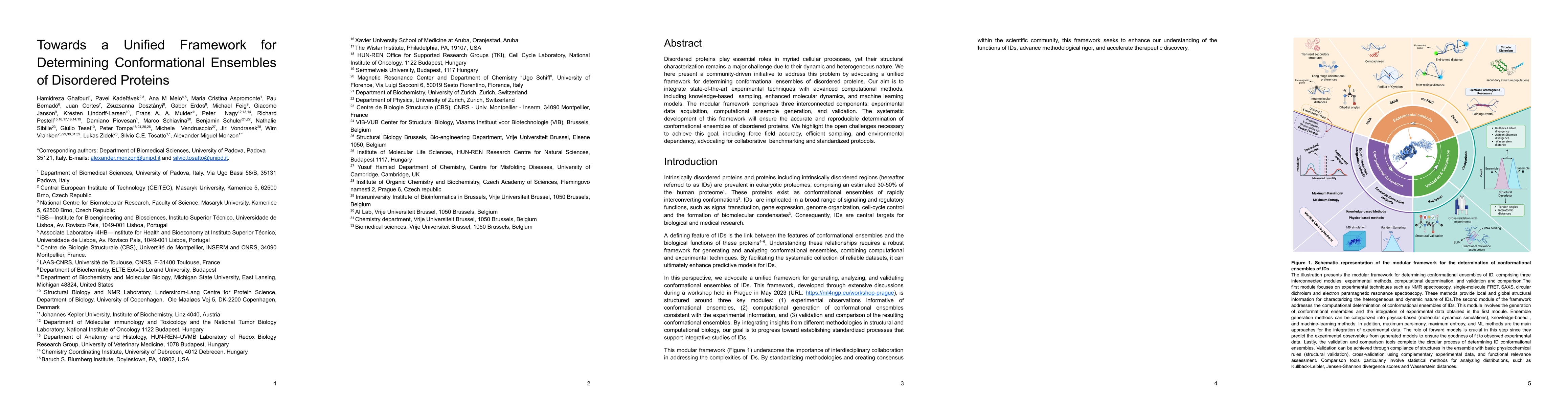 Thumbnail for Towards a Unified Framework for Determining Conformational Ensembles of
  Disordered Proteins
