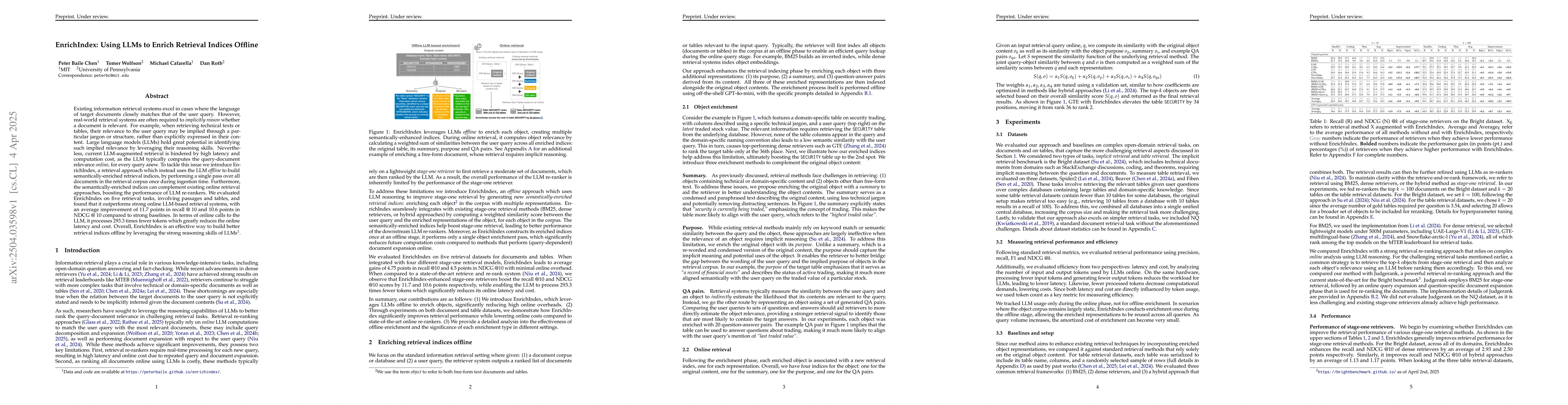 Thumbnail for EnrichIndex: Using LLMs to Enrich Retrieval Indices Offline