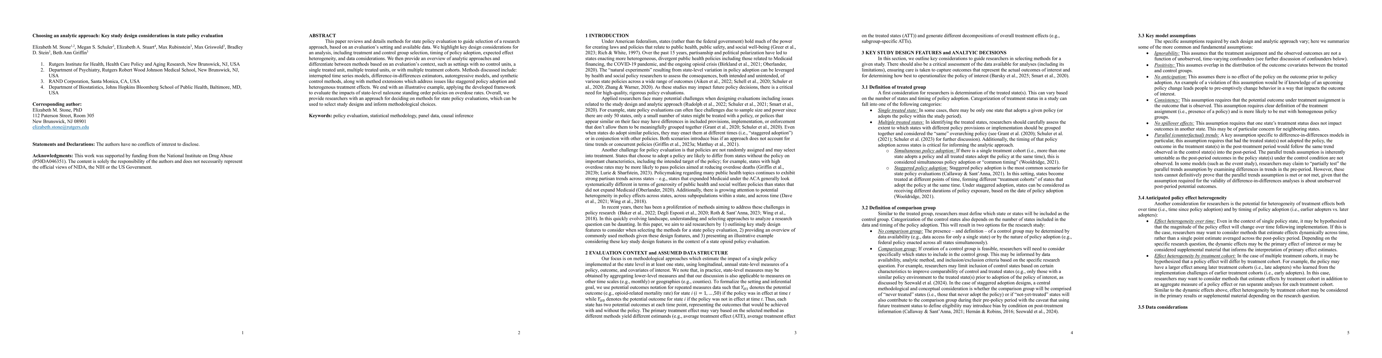 Thumbnail for Choosing an analytic approach: Key study design considerations in state
  policy evaluation