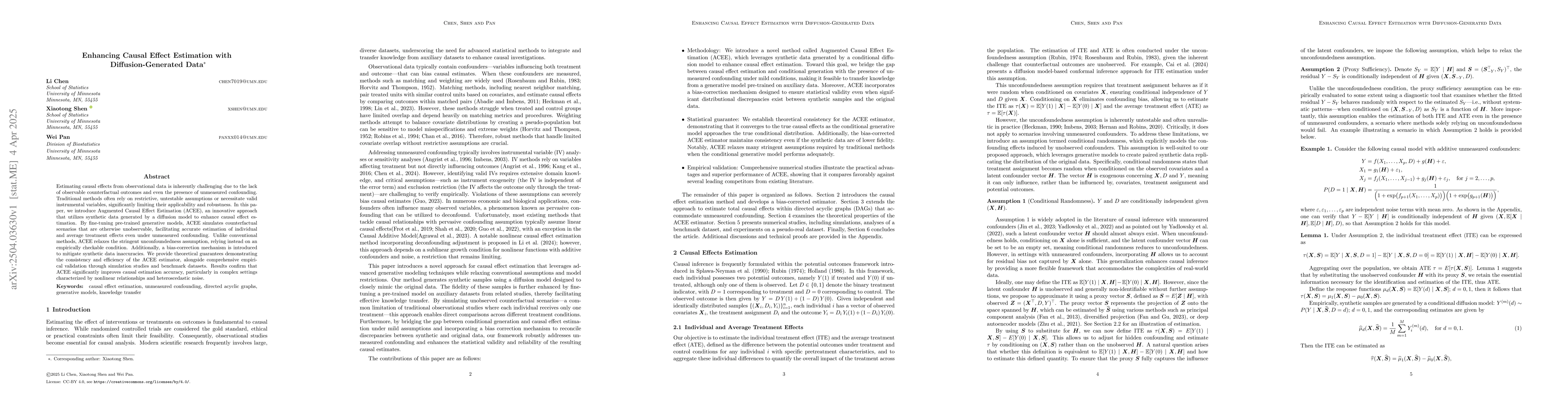 Thumbnail for Enhancing Causal Effect Estimation with Diffusion-Generated Data