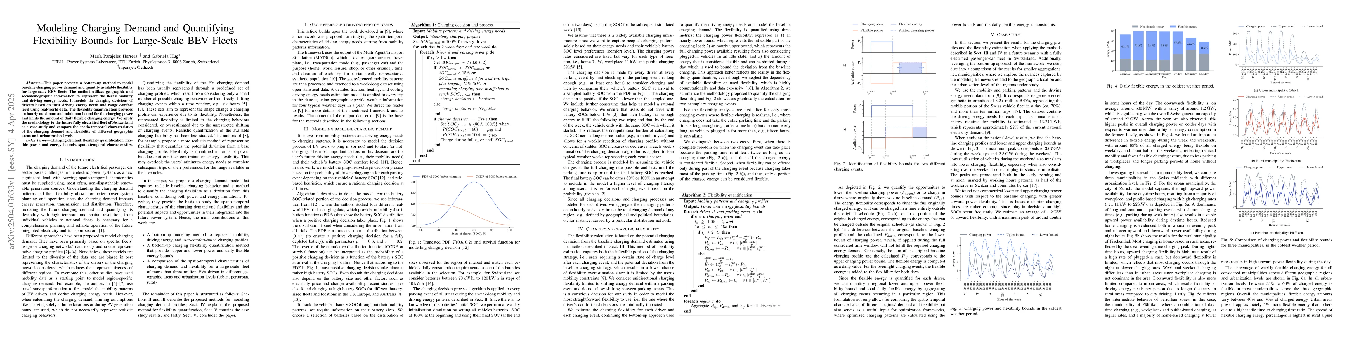 Thumbnail for Modeling Charging Demand and Quantifying Flexibility Bounds for
  Large-Scale BEV Fleets