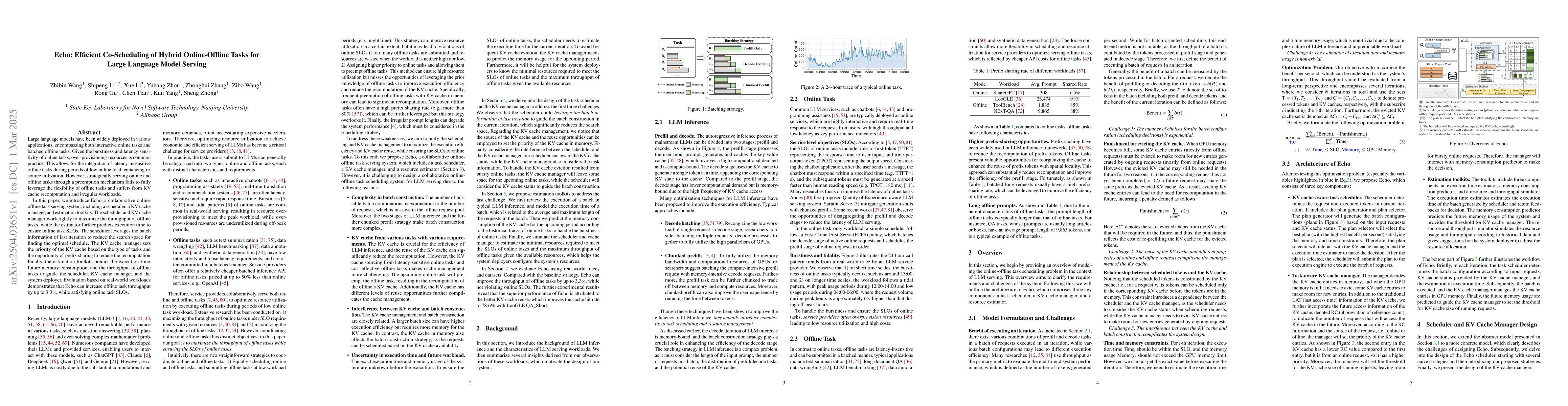 Thumbnail for Echo: Efficient Co-Scheduling of Hybrid Online-Offline Tasks for Large
  Language Model Serving