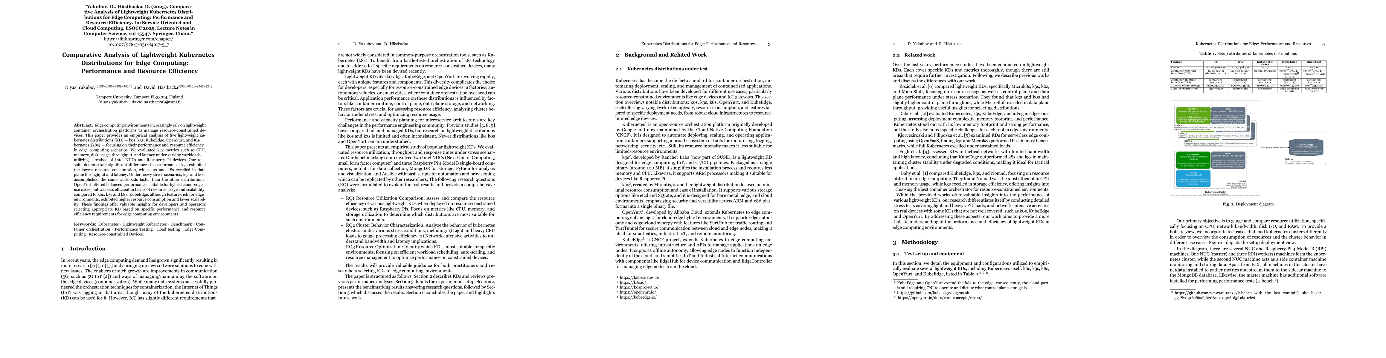 Thumbnail for Comparative Analysis of Lightweight Kubernetes Distributions for Edge
  Computing: Performance and Resource Efficiency