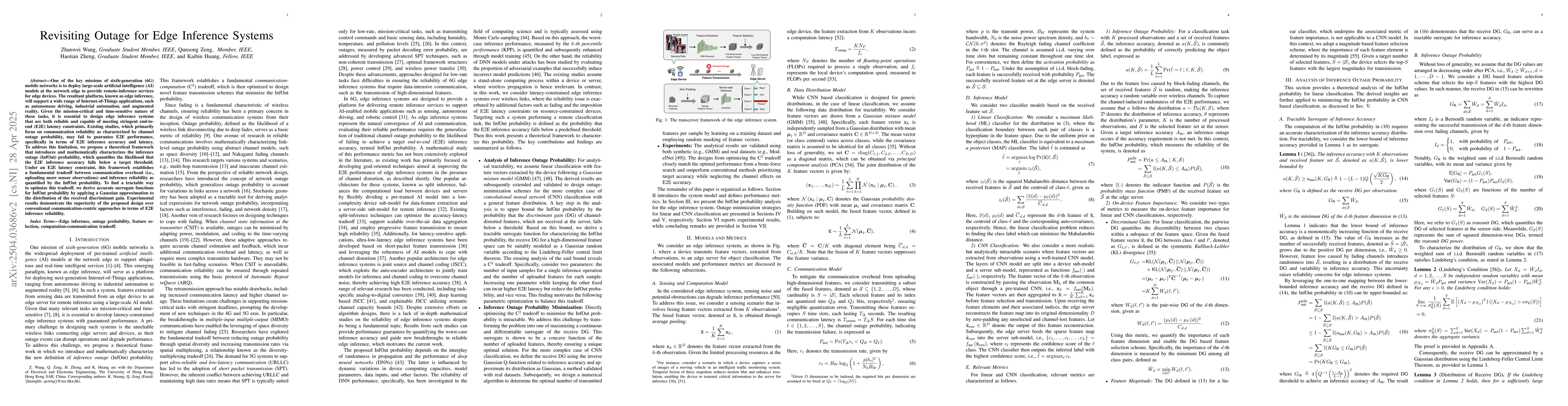 Thumbnail for Revisiting Outage for Edge Inference Systems