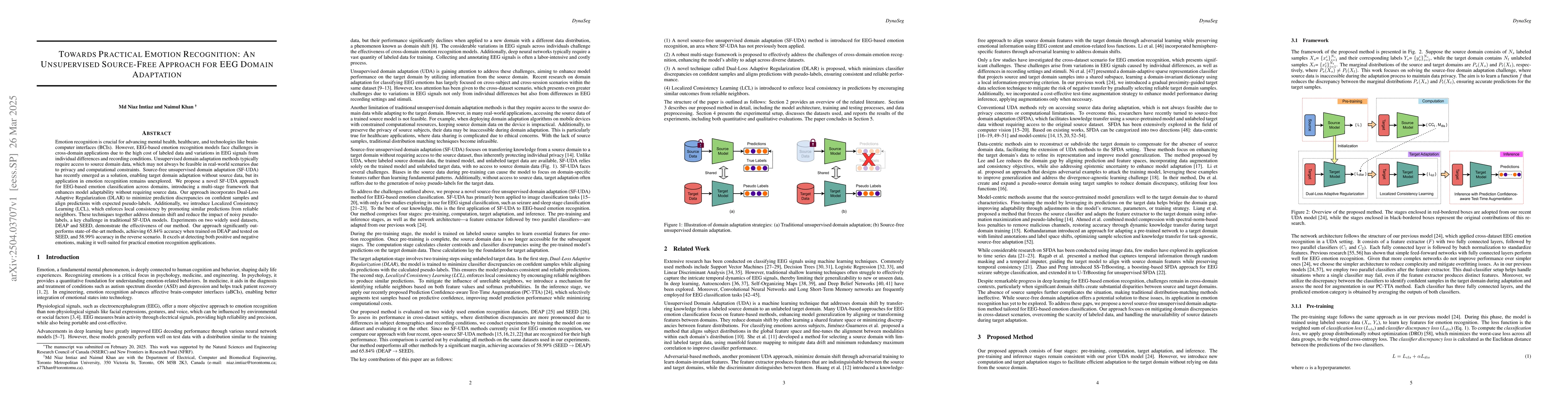 Thumbnail for Towards Practical Emotion Recognition: An Unsupervised Source-Free
  Approach for EEG Domain Adaptation