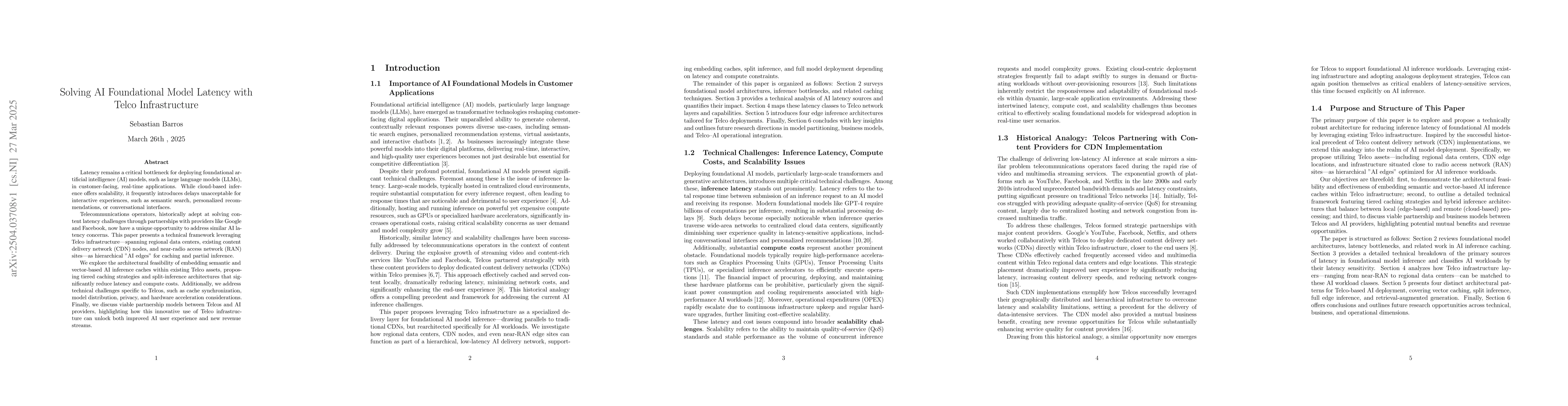 Thumbnail for Solving AI Foundational Model Latency with Telco Infrastructure