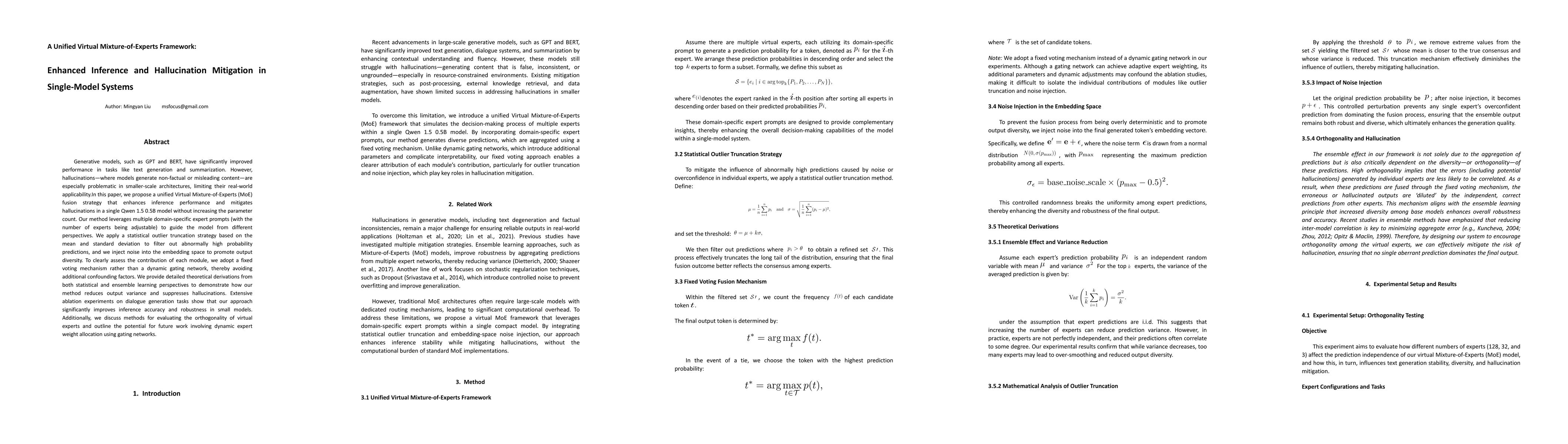 Thumbnail for A Unified Virtual Mixture-of-Experts Framework:Enhanced Inference and
  Hallucination Mitigation in Single-Model System